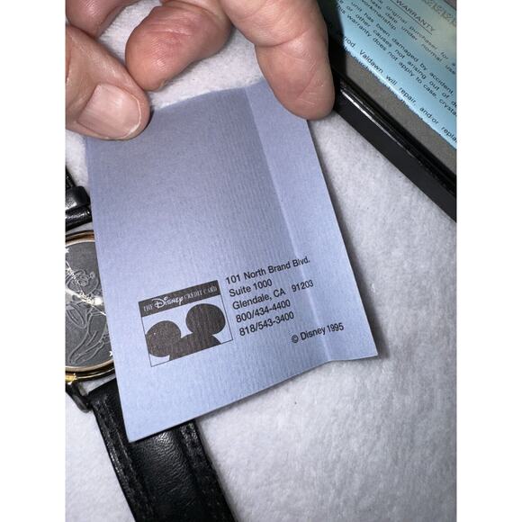 Disney Sorcerer Mickey Watch 1990's Credit Card Exclusive 5000 Made COA - Picture 7 of 11